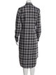 Thom Browne Plaid Print Midi Length Dress