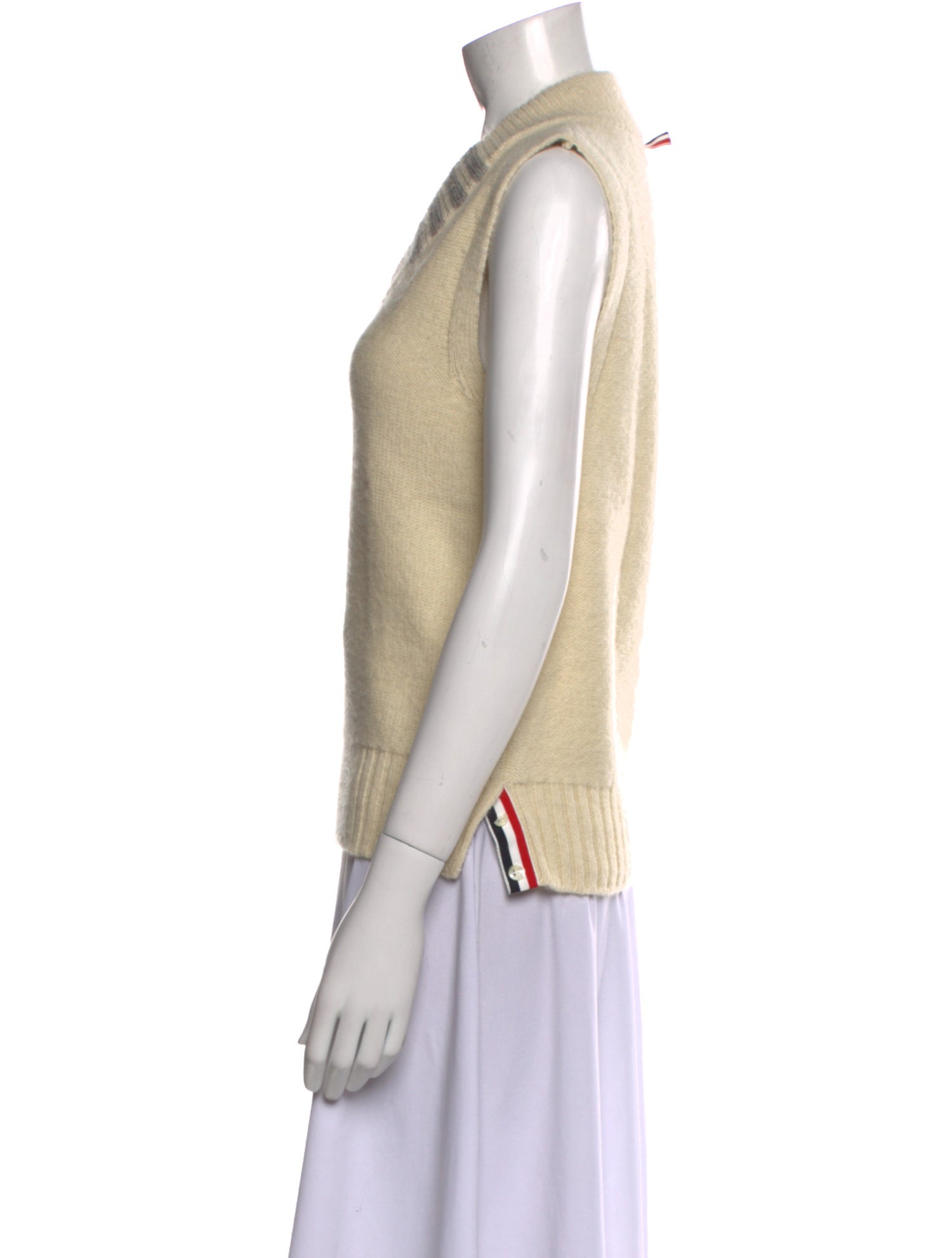 Thom Browne Wool V-Neck Sweater Vest
