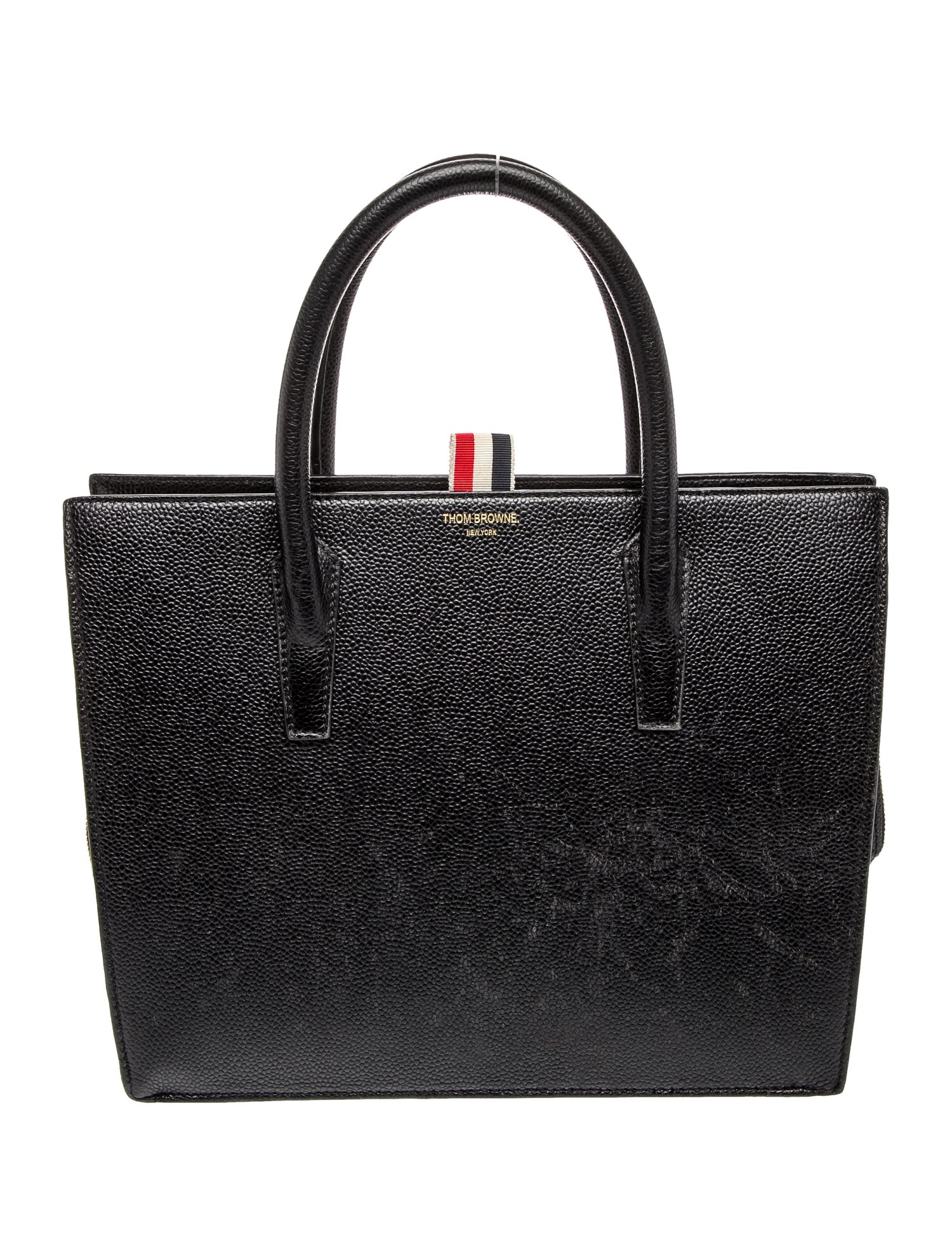 Thom Browne Leather Top Handle Bag