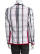 Thom Browne Classic Plaid Seersucker Plaid Print Blazer