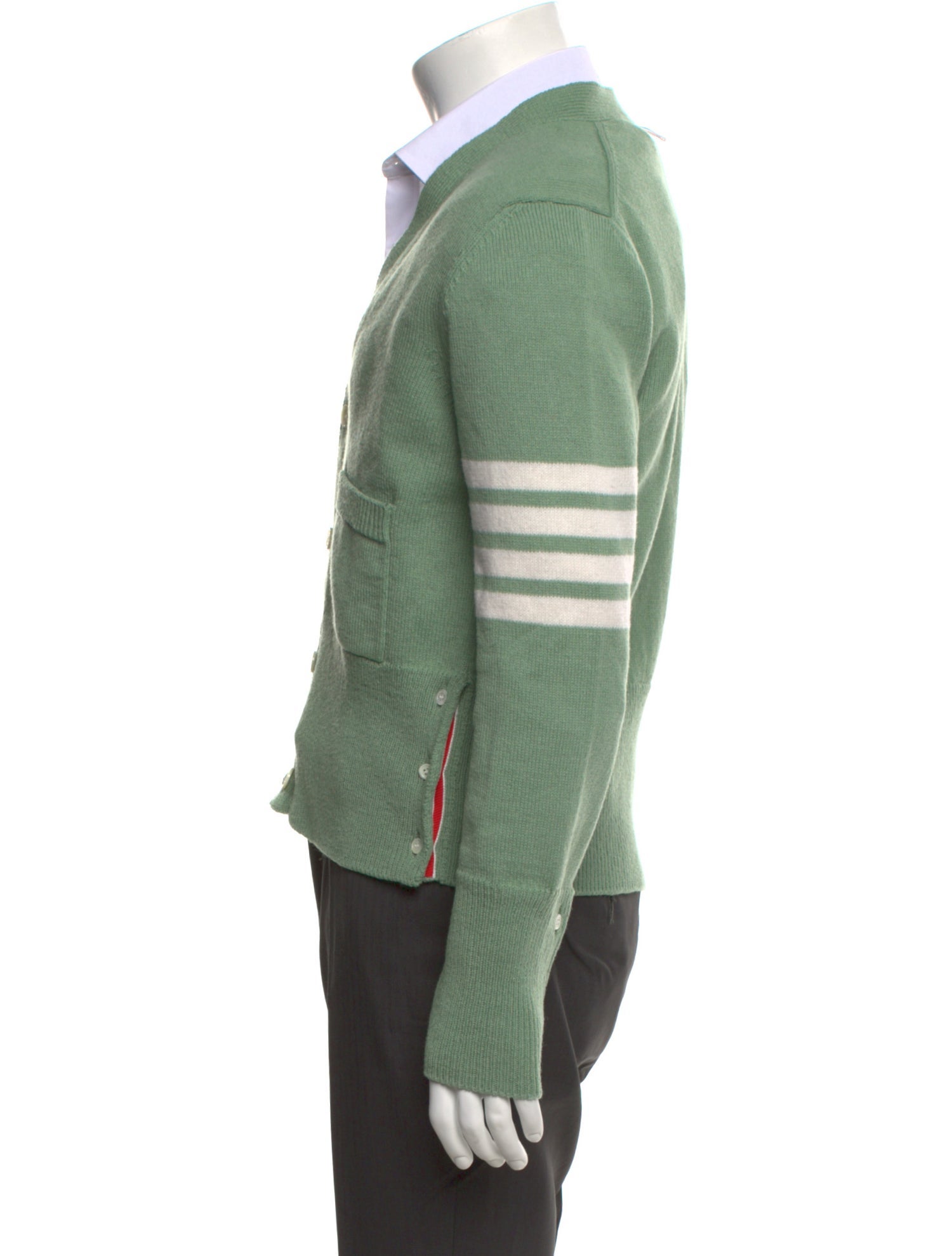 Thom Browne 4-Bar V-neck Wool Cardigan