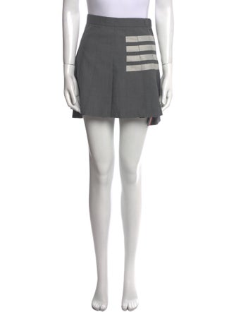 Thom Browne Pleated Accents Mini Skirt