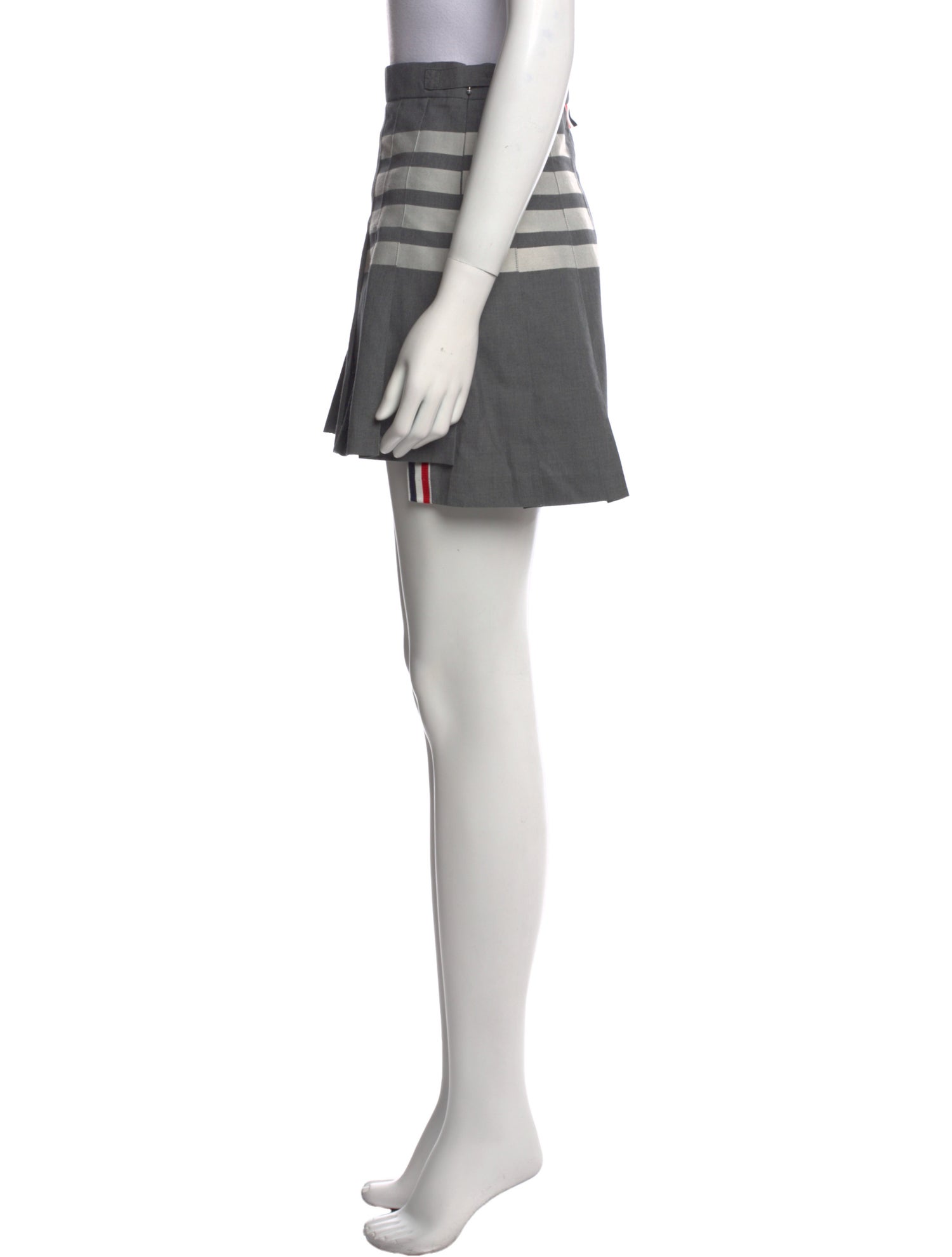Thom Browne Pleated Accents Mini Skirt