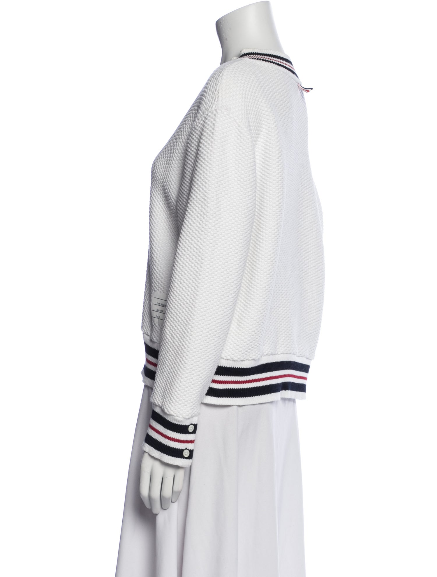 Thom Browne Striped V-Neck Sweater