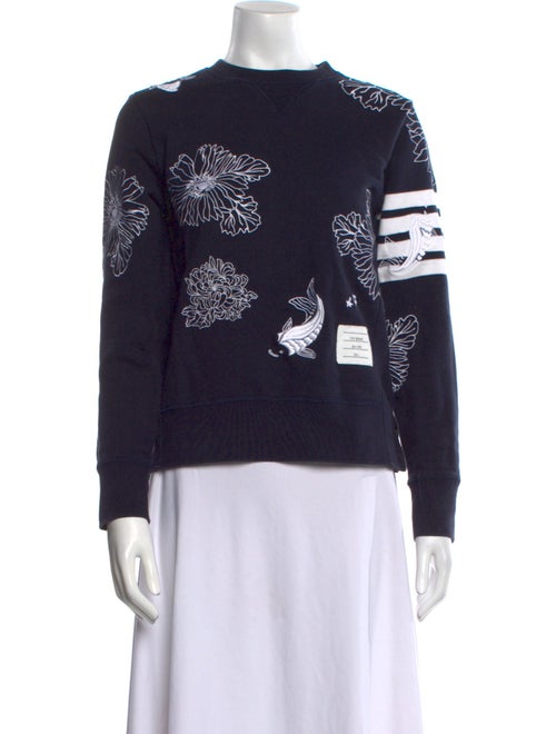 Thom Browne Printed Crew Neck Sweatshirt