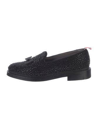 Thom Browne Leather Bow Accents Loafers