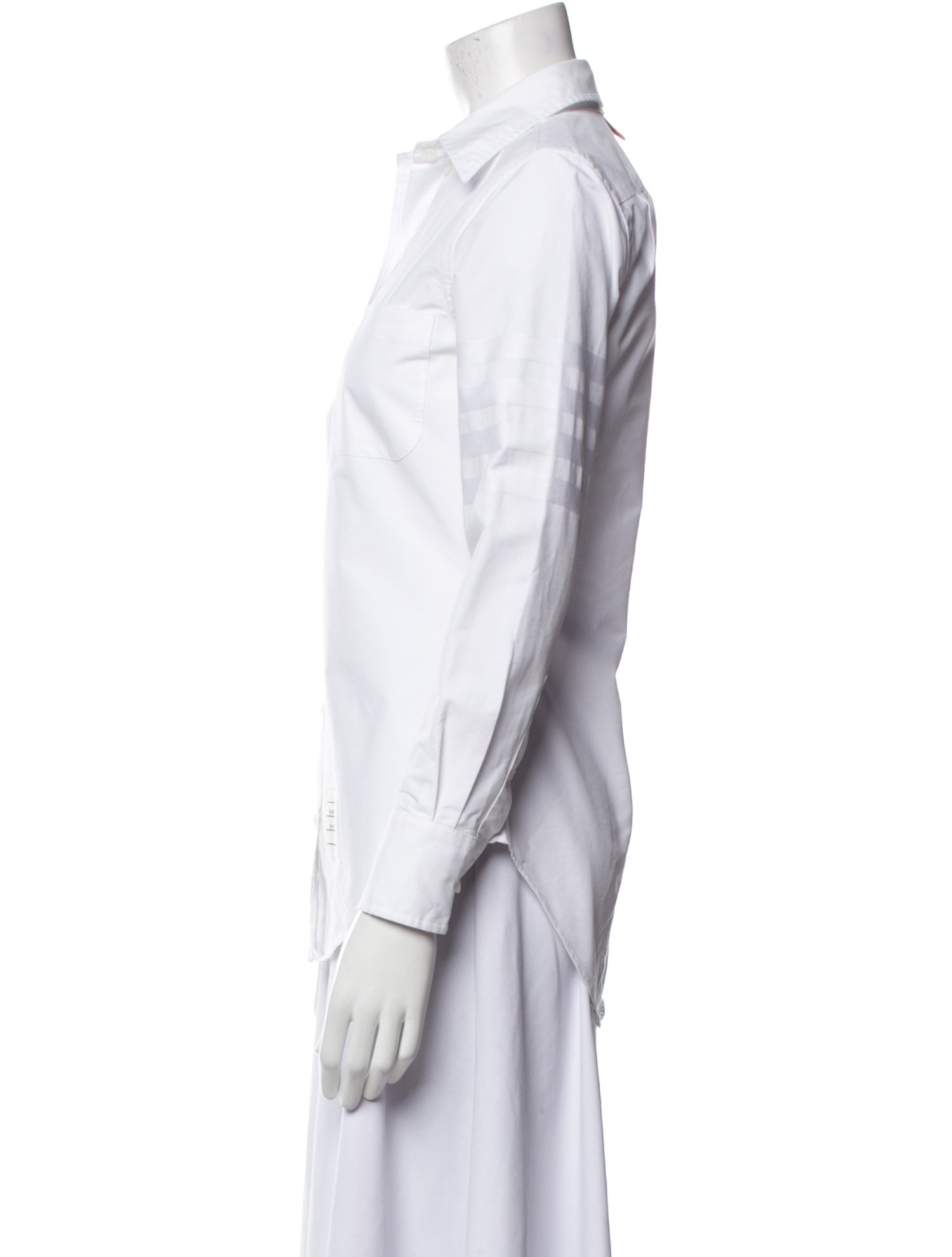 Thom Browne Long Sleeve Button-Up Top