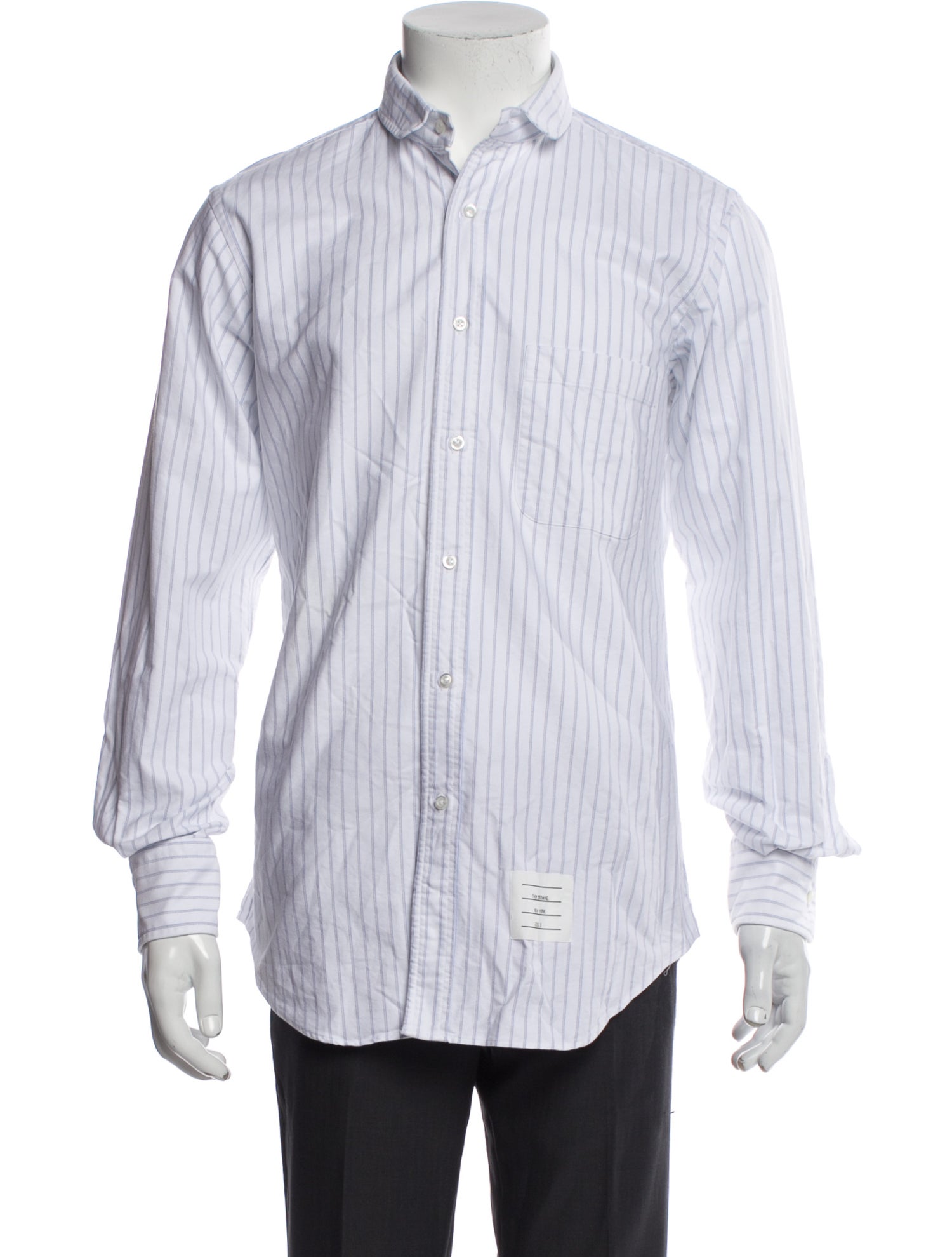 Thom Browne Striped Long Sleeve Dress Shirt