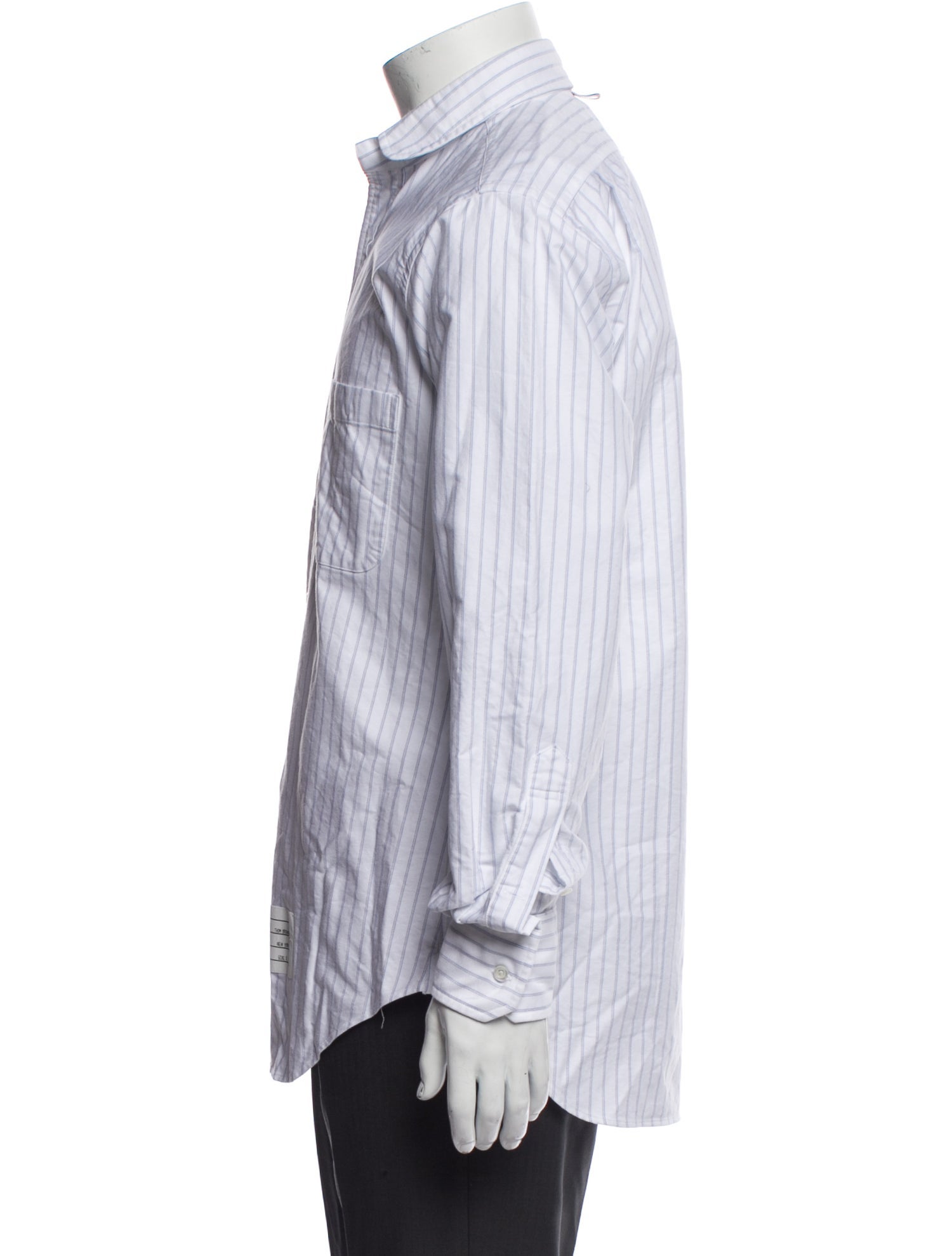 Thom Browne Striped Long Sleeve Dress Shirt