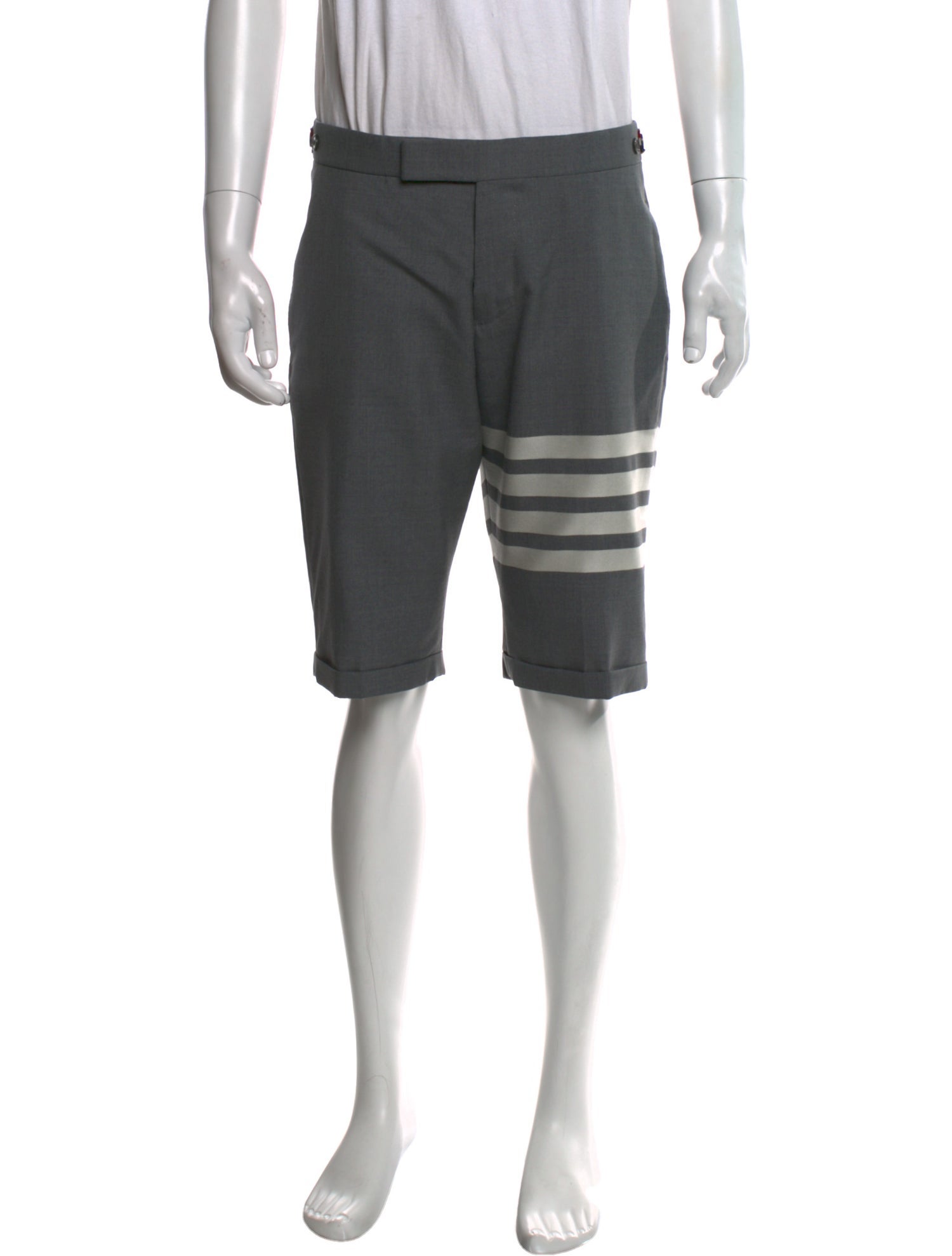 Thom Browne Wool Flat Front Shorts