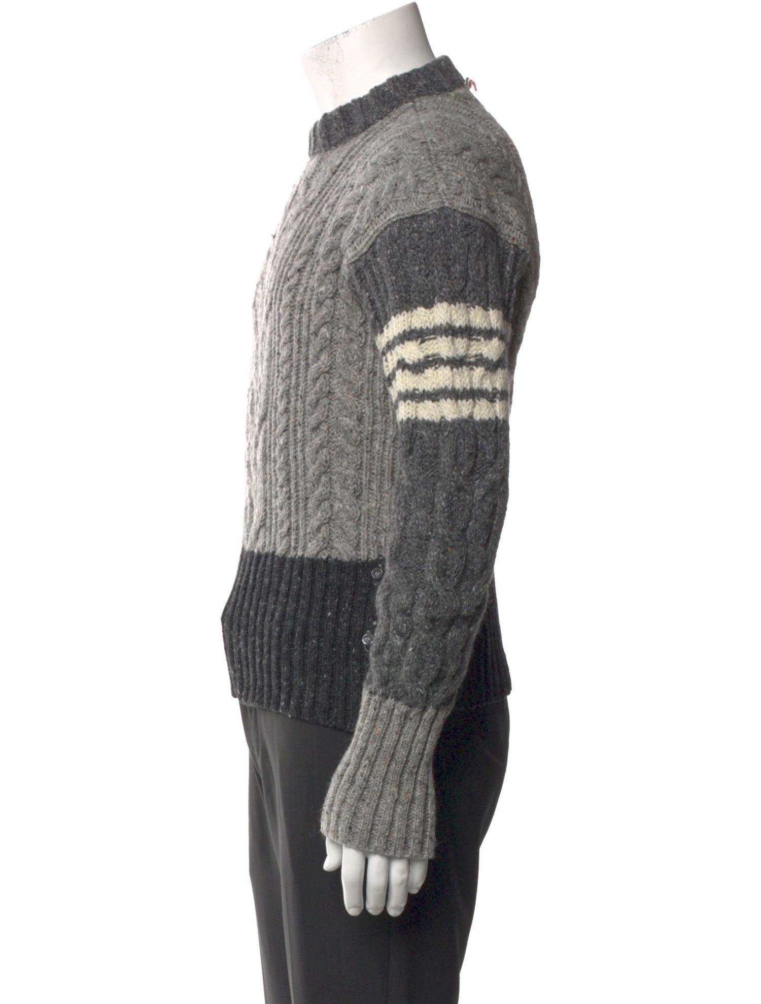 Thom Browne Wool Colorblock Pattern Pullover