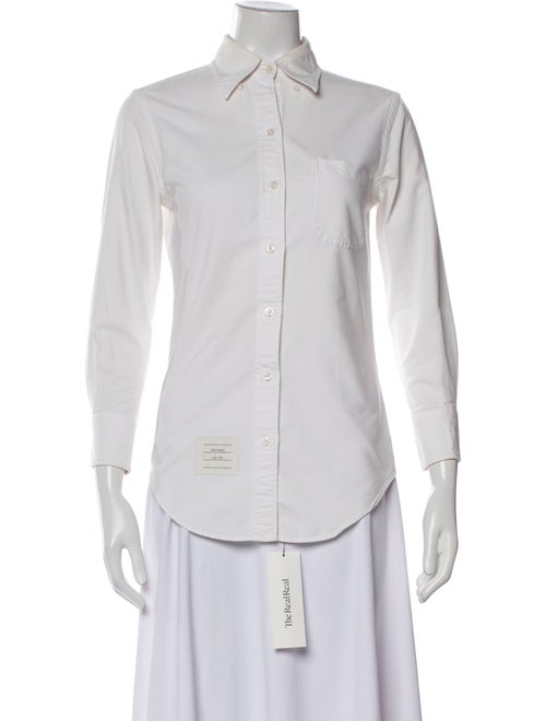 Thom Browne Three-Quarter Sleeve Button-Up Top
