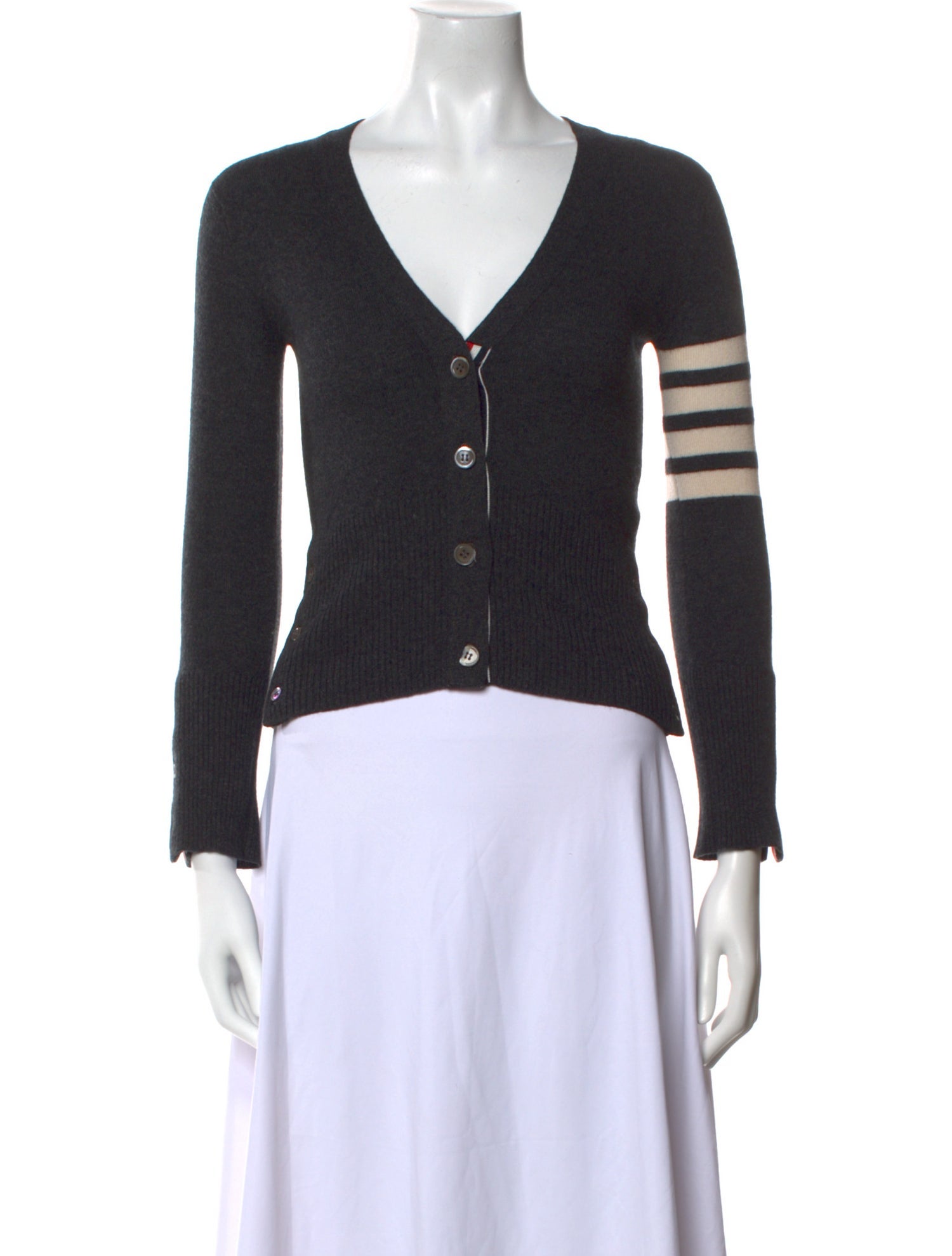 Thom Browne Cashmere V-Neck Sweater