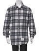 Thom Browne Plaid Print Long Sleeve Shirt