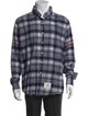 Thom Browne Plaid Print Long Sleeve Shirt