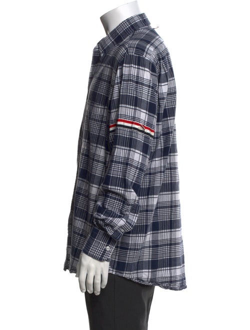 Thom Browne Plaid Print Long Sleeve Shirt