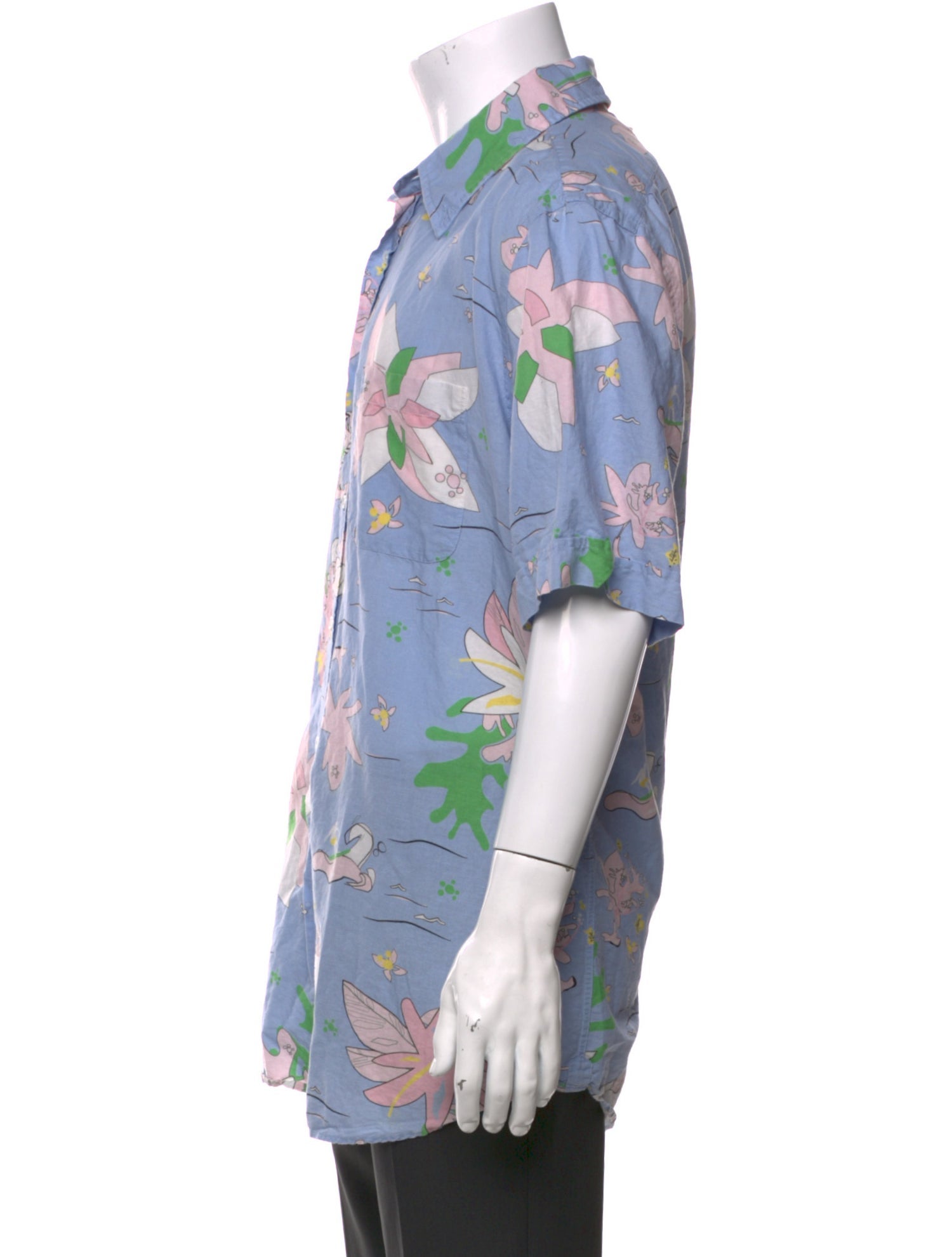 Thom Browne Floral Print Short Sleeve Shirt