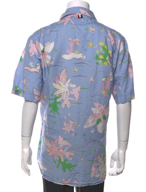 Thom Browne Floral Print Short Sleeve Shirt