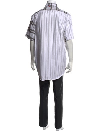 Thom Browne Plaid Print Short Sleeve Shirt