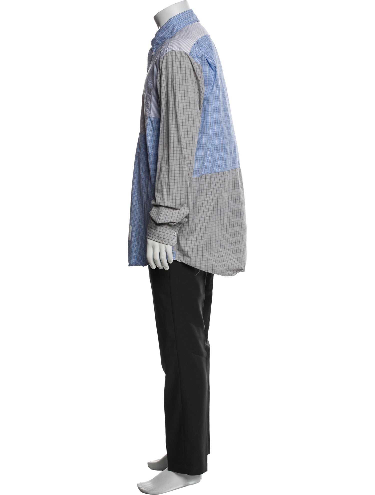 Thom Browne Plaid Print Long Sleeve Shirt
