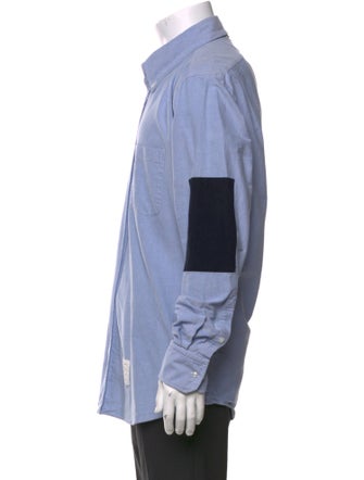 Thom Browne Colorblock Pattern Long Sleeve Shirt