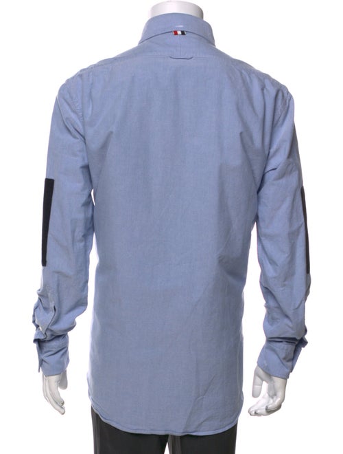 Thom Browne Colorblock Pattern Long Sleeve Shirt