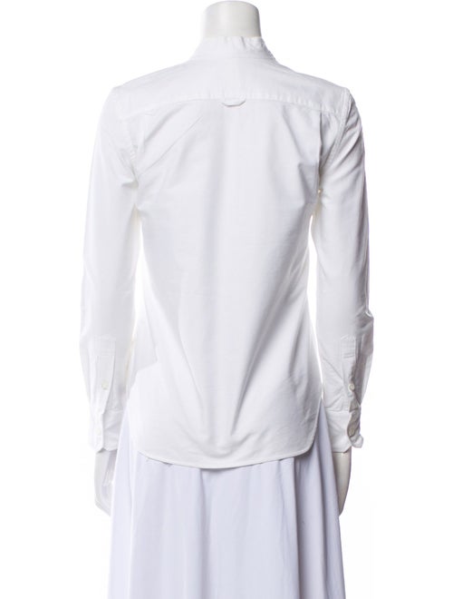 Thom Browne V-Neck Long Sleeve Button-Up Top