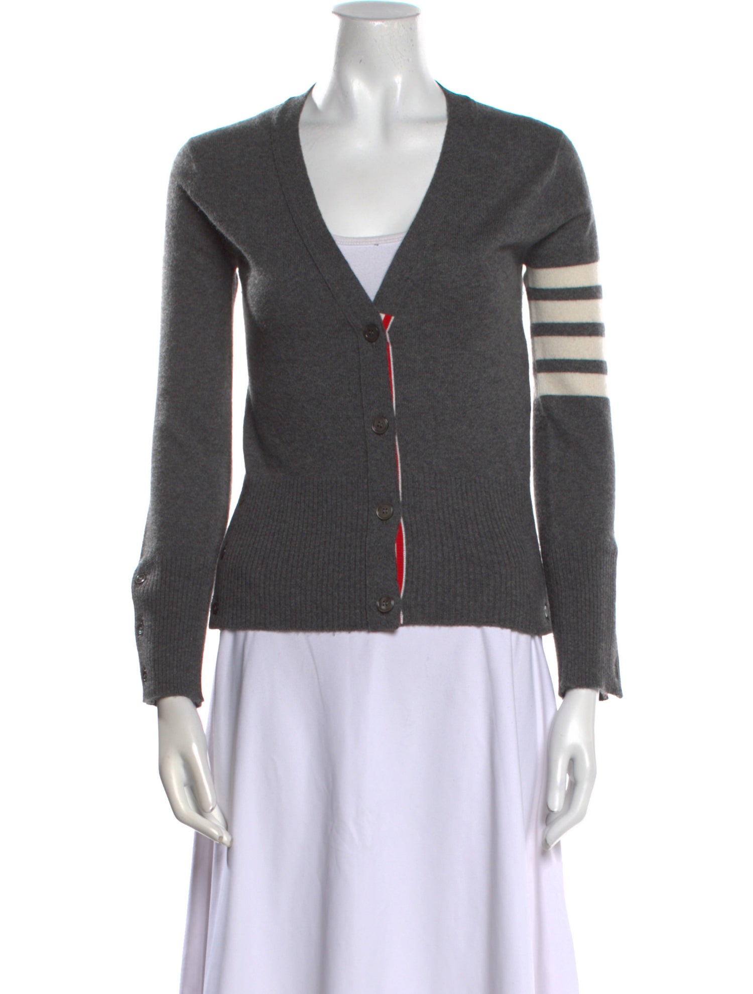 Thom Browne Cashmere Colorblock Pattern Sweater