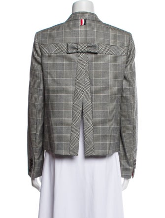 Thom Browne Wool Houndstooth Print Blazer