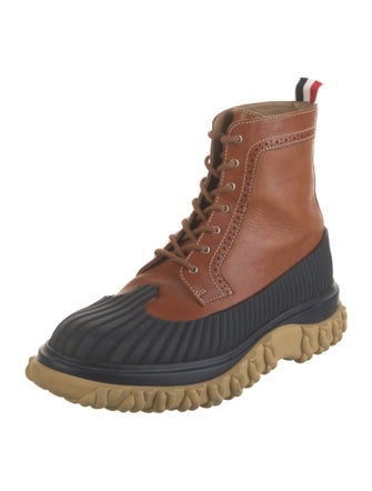 Thom Browne Leather Lasercut Accents Hiking Boots