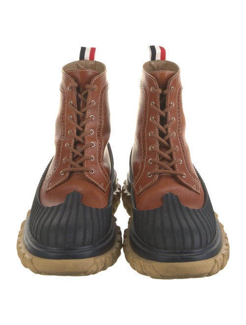 Thom Browne Leather Lasercut Accents Hiking Boots