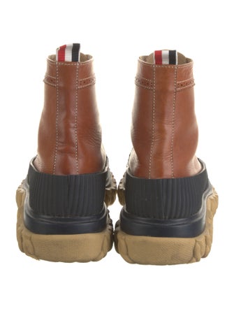 Thom Browne Leather Lasercut Accents Hiking Boots