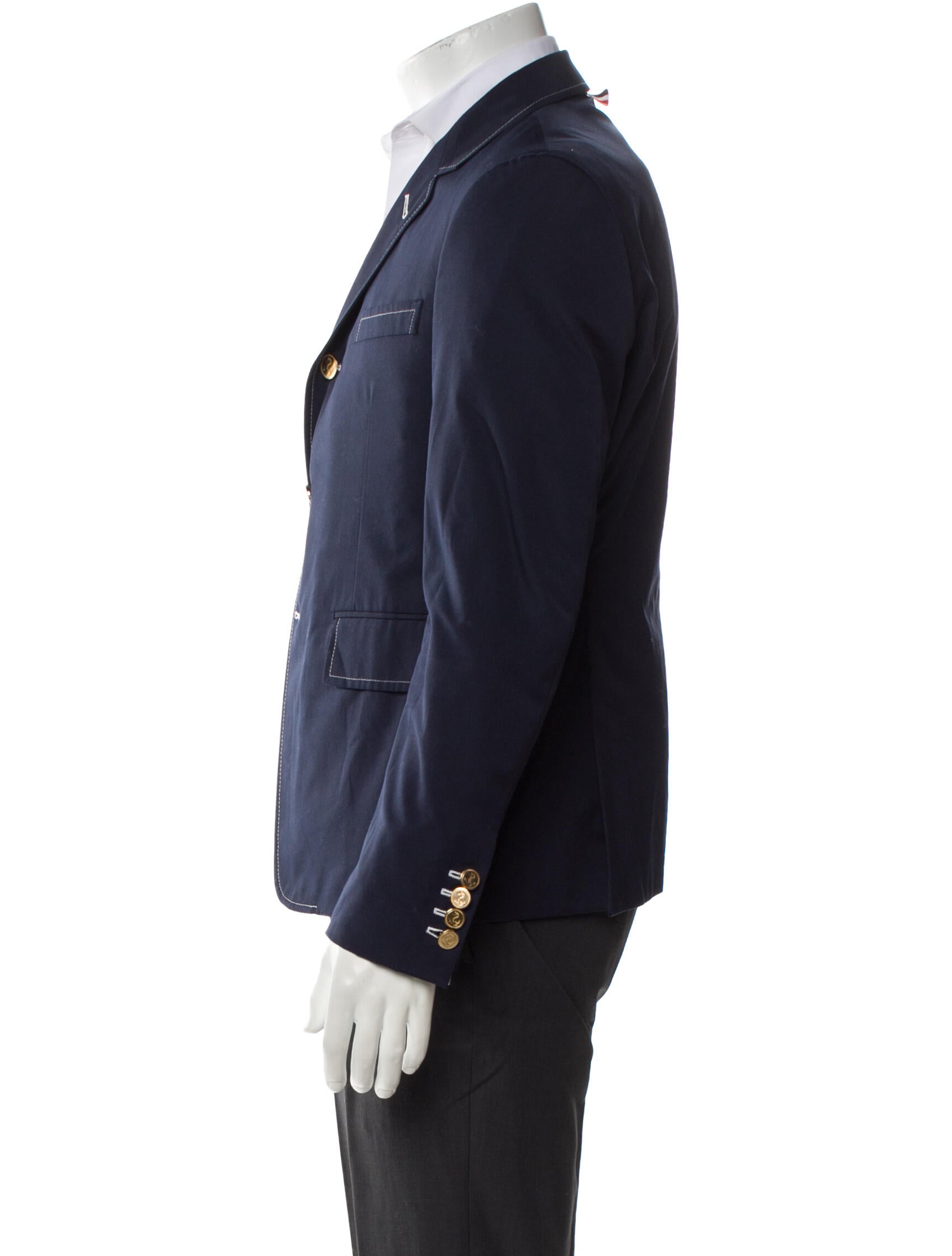 Thom Browne Grosgrain Trim Blazer