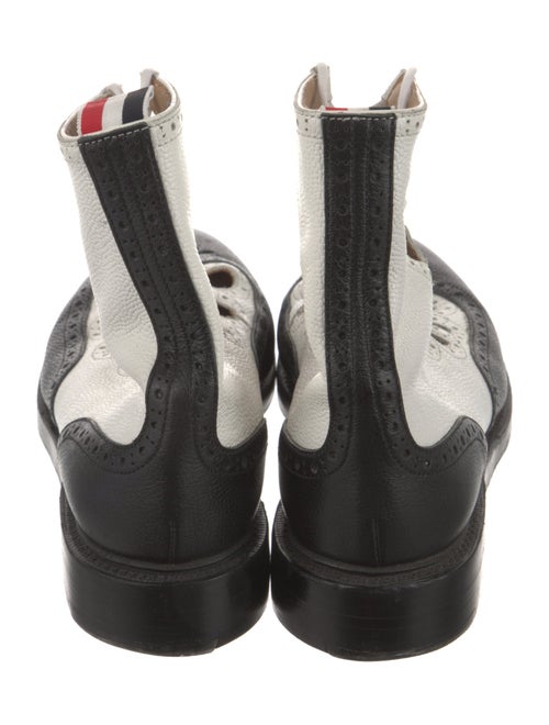 Thom Browne Leather Colorblock Pattern Boots