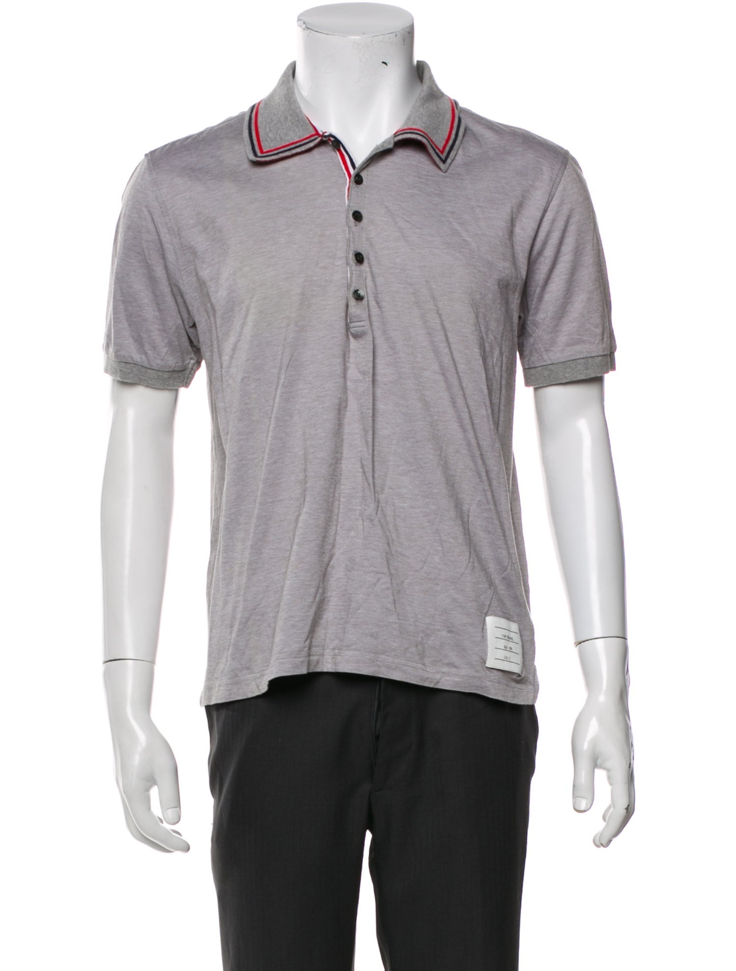 Thom Browne Striped Collar Polo Shirt