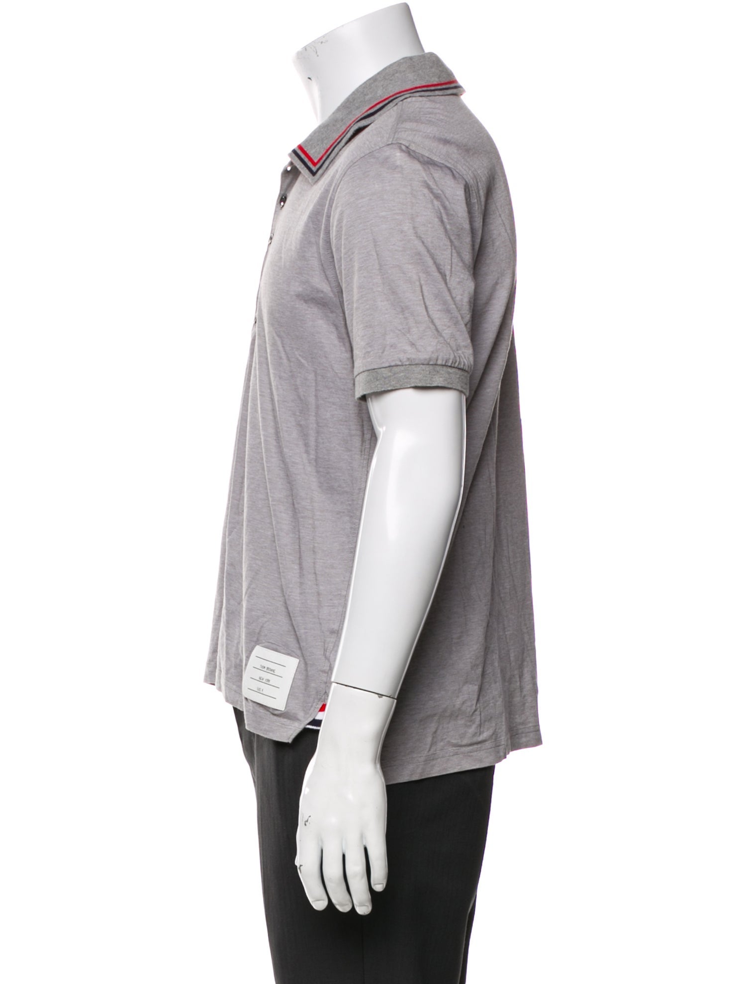 Thom Browne Striped Collar Polo Shirt