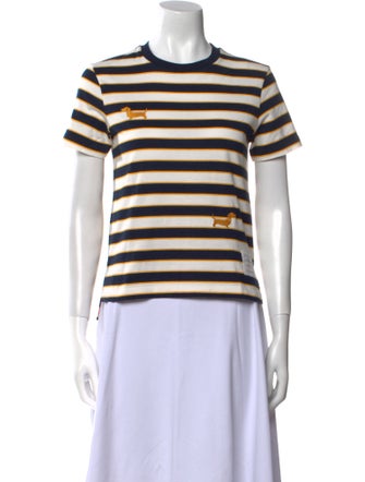 Thom Browne Striped Crew Neck T-Shirt
