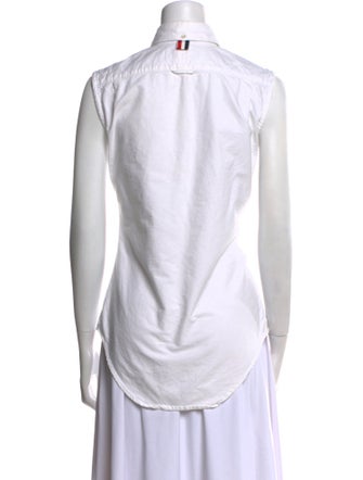 Thom Browne Sleeveless Button-Up Top