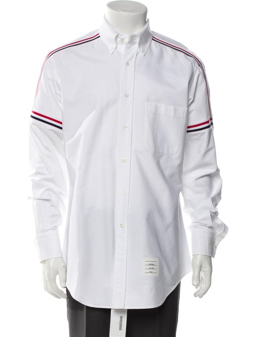 Thom Browne Striped Long Sleeve Dress Shirt