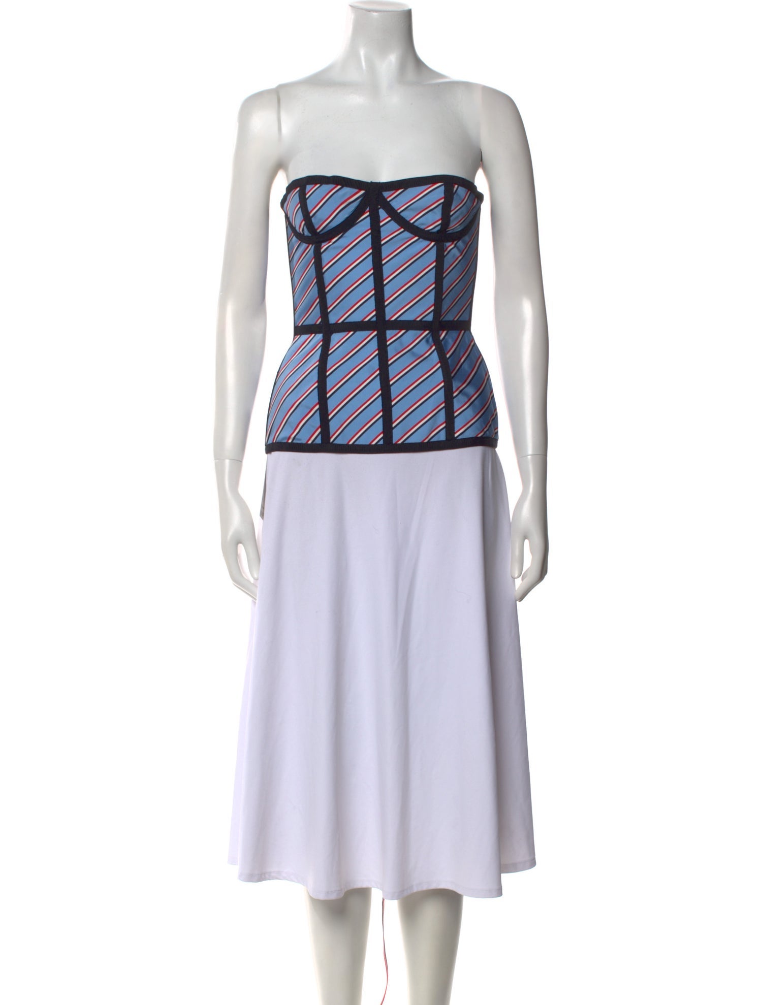 Thom Browne Striped Strapless Top