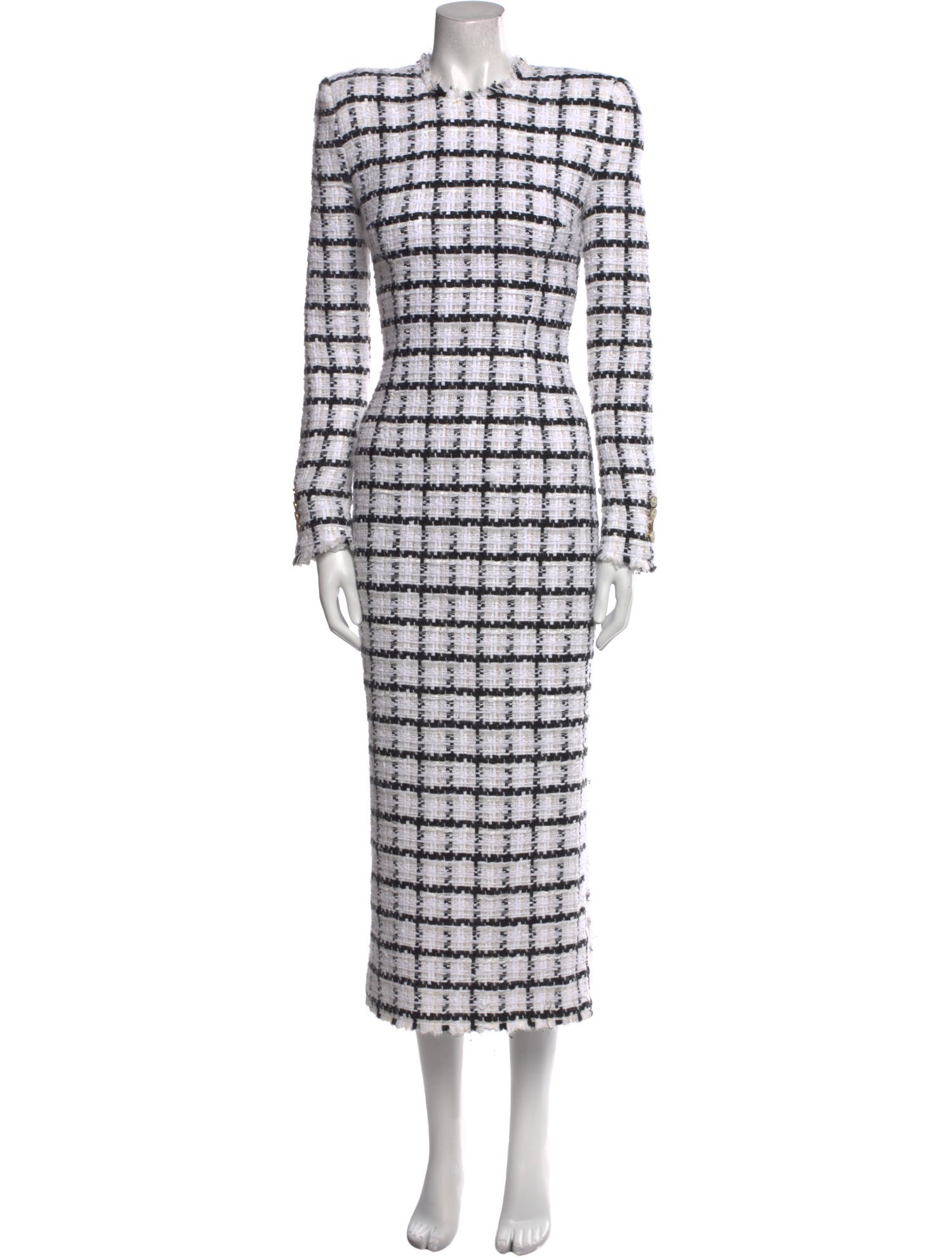 Thom Browne Plaid Print Long Dress w/ Tags