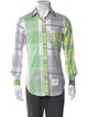 Thom Browne Plaid Print Long Sleeve Shirt