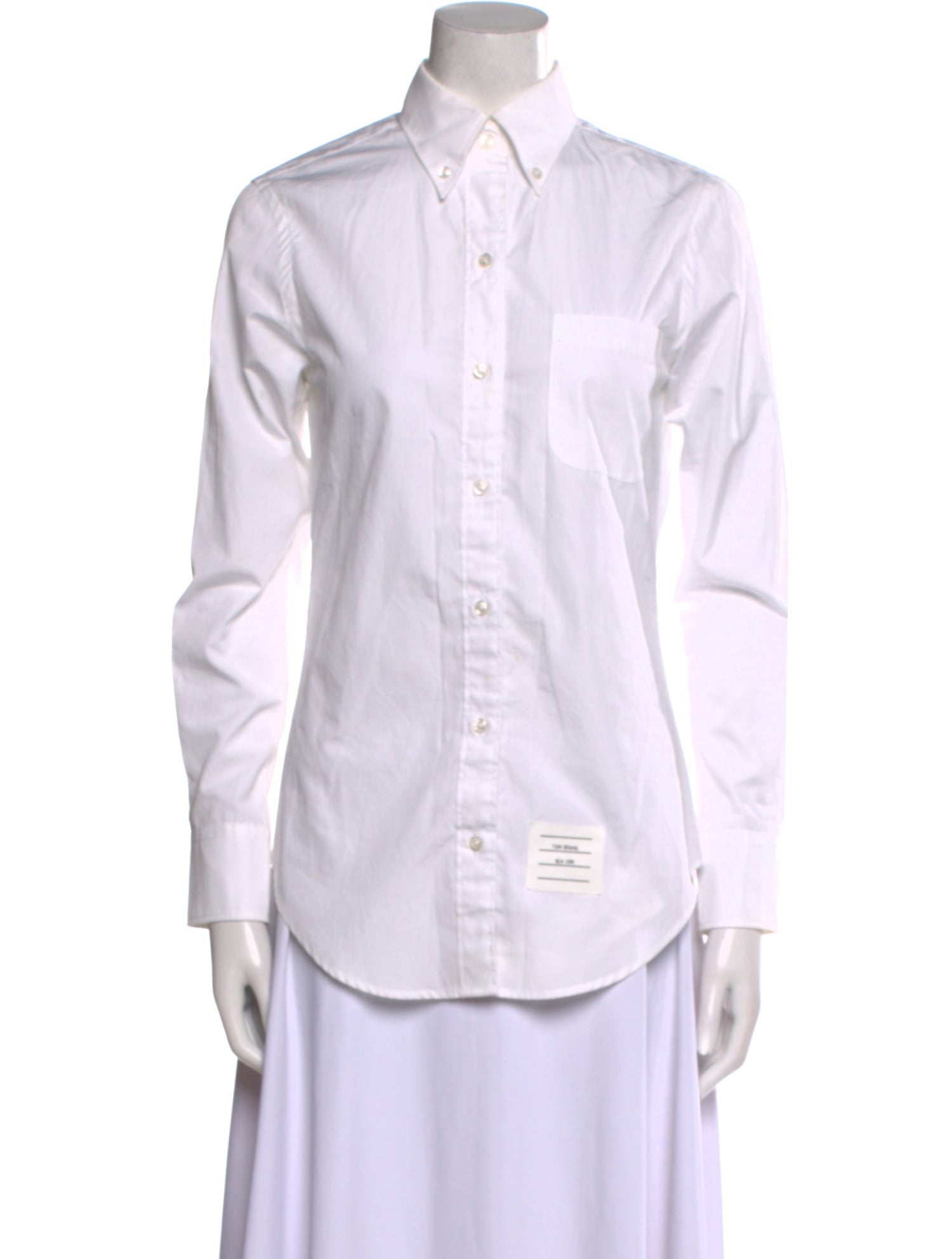 Thom Browne Long Sleeve Button-Up Top