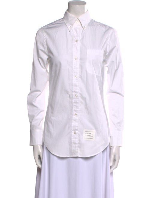 Thom Browne Long Sleeve Button-Up Top
