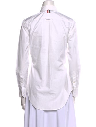 Thom Browne Long Sleeve Button-Up Top
