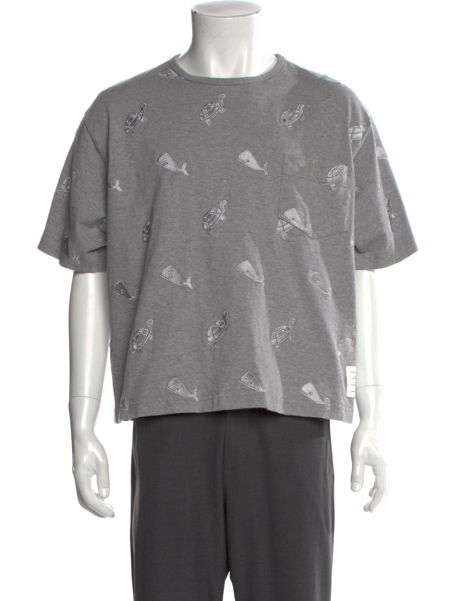 Thom Browne Graphic Print Crew Neck T-Shirt