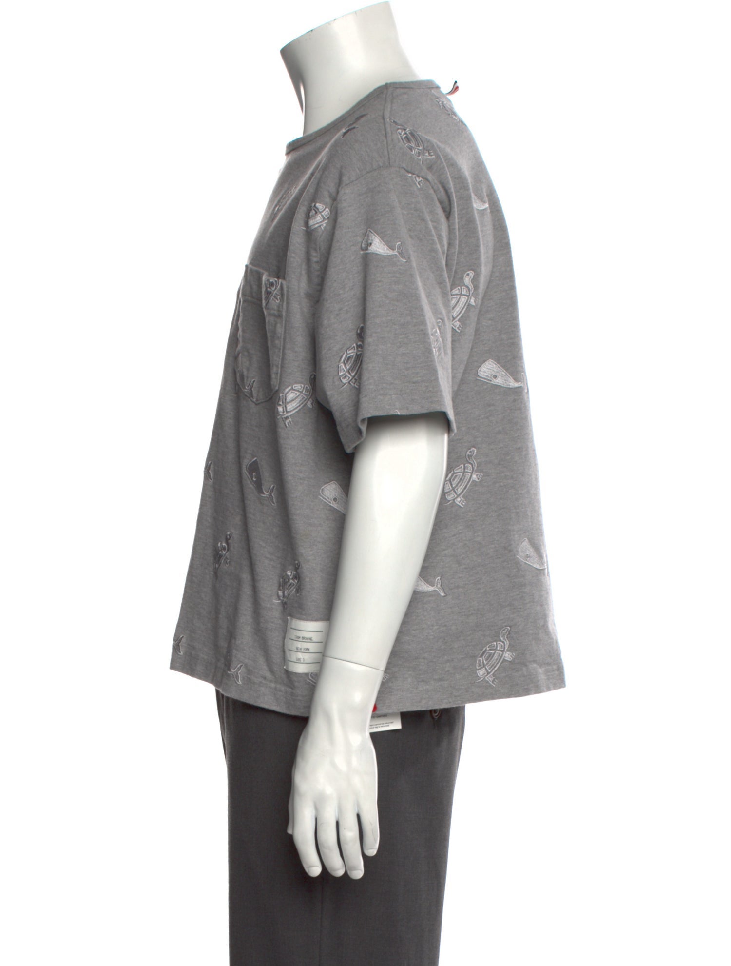 Thom Browne Graphic Print Crew Neck T-Shirt