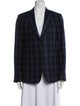 Thom Browne Wool Plaid Print Blazer