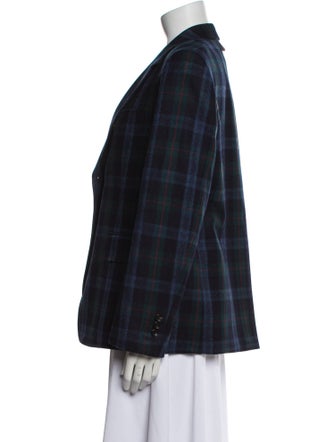Thom Browne Wool Plaid Print Blazer