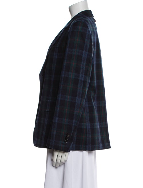 Thom Browne Wool Plaid Print Blazer